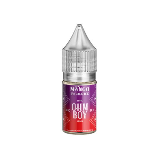 5mg Ohm Boy SLT 10ml Nic Salt (50VG/50PG) - Flavour: Mango Lychee Ice