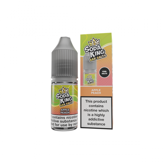 5mg Soda King Bar SALTS 10ml - (50VG/50PG) - Flavour: Apple Peach