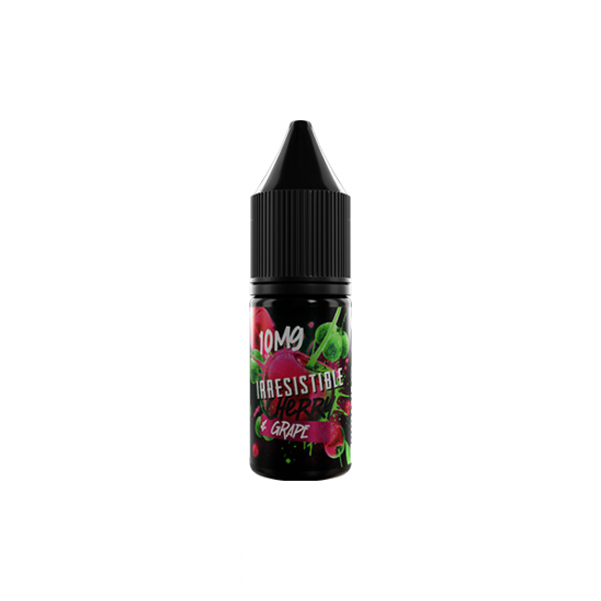 10mg Irresistible 10ml Nic Salt (50VG/50PG) - Flavour: Cherry & Grape