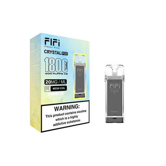 FLFI Crystal Replacement Pods 1800 Puffs 2ml - Flavour: Banana Ice