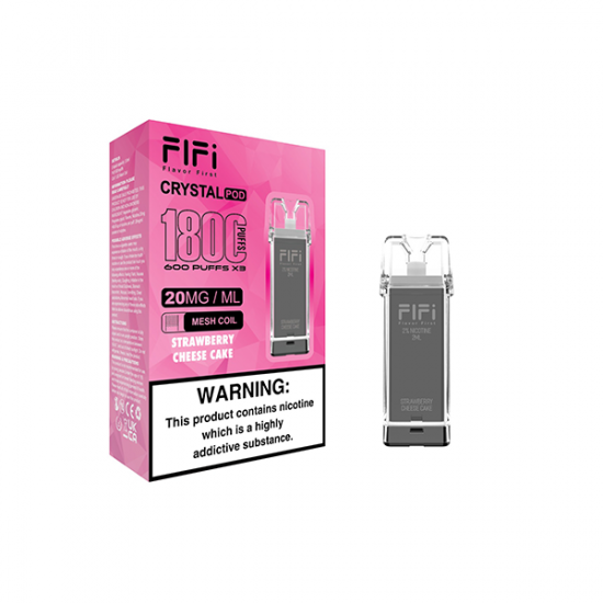 FLFI Crystal Replacement Pods 1800 Puffs 2ml - Flavour: Strawberry Cheesecake