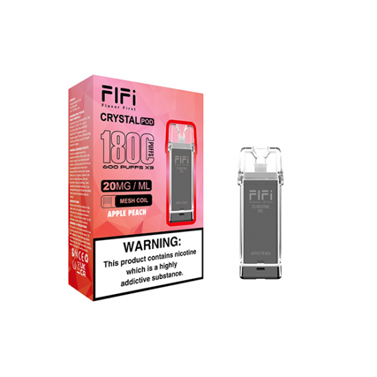 FLFI Crystal Replacement Pods 1800 Puffs 2ml - Flavour: Apple Peach