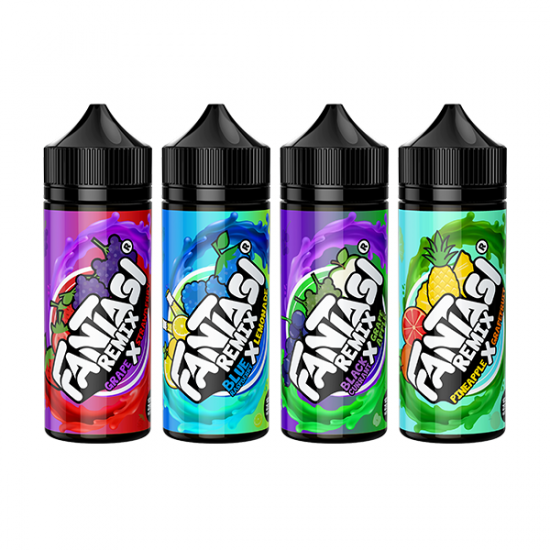 0mg Fantasi Remix 100ml Shortfill E-Liquid (70VG/30PG) - Flavour: Blue Raspberry X Cherry