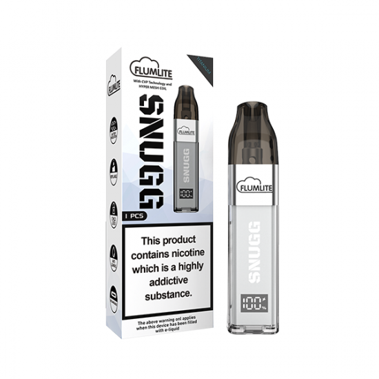 Flumlite Snugg Refillable Disposable Vape Device - 3000 puffs - Color: Titanium