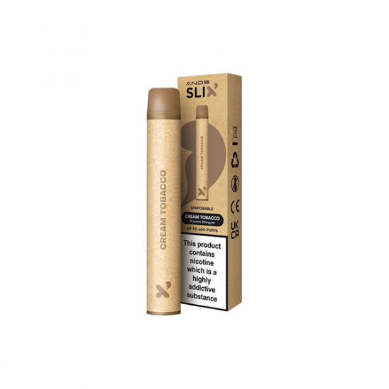 20mg ANDS Slix Recyclable Disposable Vape Device 600 Puffs - Flavour: Tobacco