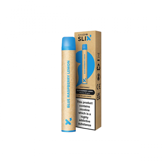 20mg ANDS Slix Recyclable Disposable Vape Device 600 Puffs - Flavour: Blue Raspberry Lemon