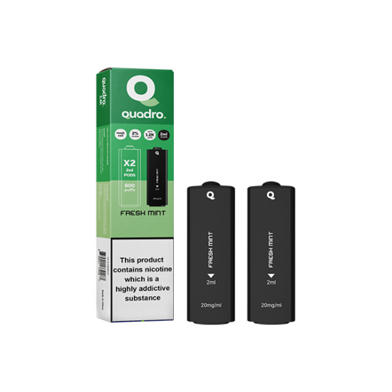 20mg Quadro 2.4k Replacement Pods - 2ml - Flavour: Fresh Mint