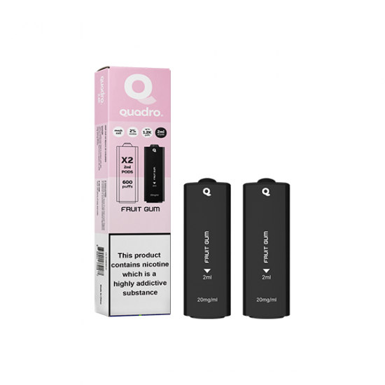 20mg Quadro 2.4k Replacement Pods - 2ml - Flavour: Fruit Gum