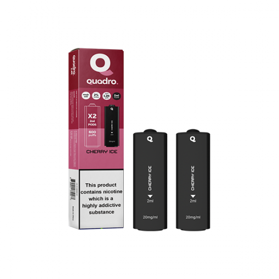 20mg Quadro 2.4k Replacement Pods - 2ml - Flavour: Cherry Ice