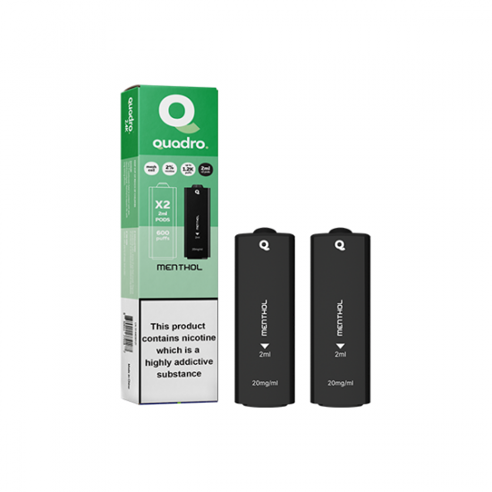 20mg Quadro 2.4k Replacement Pods - 2ml - Flavour: Menthol