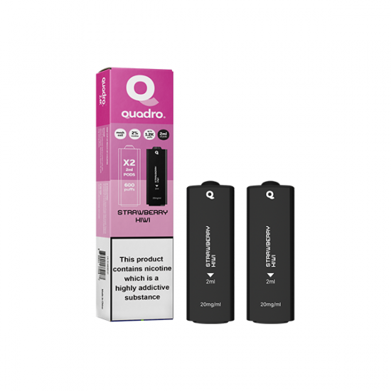 20mg Quadro 2.4k Replacement Pods - 2ml - Flavour: Strawberry Kiwi