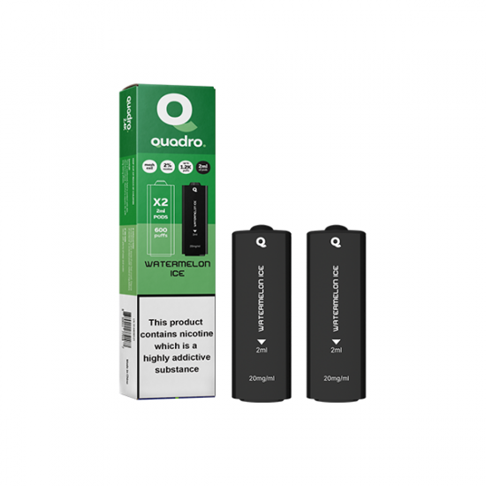 20mg Quadro 2.4k Replacement Pods - 2ml - Flavour: Watermelon Ice