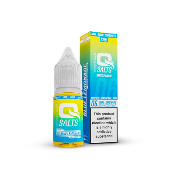 5mg Q Salts Nic Salts 10ml (50VG/50PG) - Flavour: Blue Lemonade