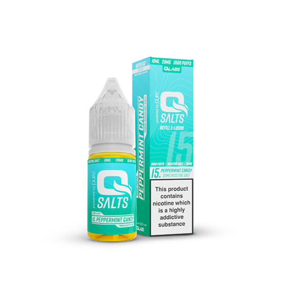 20mg Q Salts Nic Salts 10ml (50VG/50PG) - Flavour: Peppermint Candy