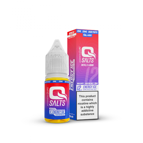 10mg Q Salts Nic Salts 10ml (50VG/50PG) - Flavour: NRG Ice