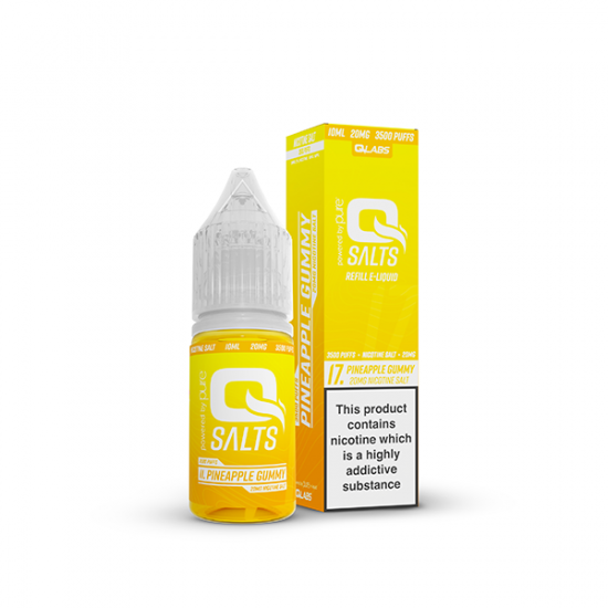 10mg Q Salts Nic Salts 10ml (50VG/50PG) - Flavour: Pineapple Gummy