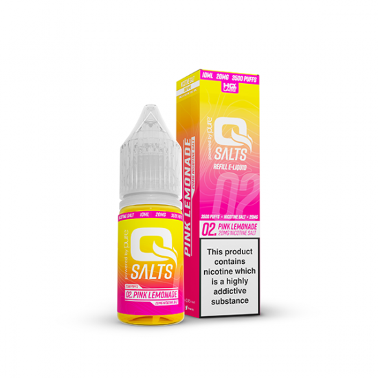 5mg Q Salts Nic Salts 10ml (50VG/50PG) - Flavour: Pink Lemonade