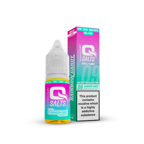 20mg Q Salts Nic Salts 10ml (50VG/50PG) - Flavour: Rainbow Candy