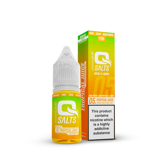 5mg Q Salts Nic Salts 10ml (50VG/50PG) - Flavour: Tropical Juice