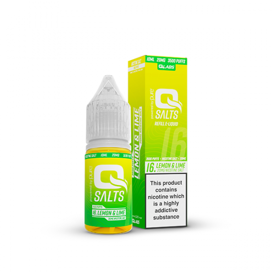 5mg Q Salts Nic Salts 10ml (50VG/50PG) - Flavour: Lemon & Lime