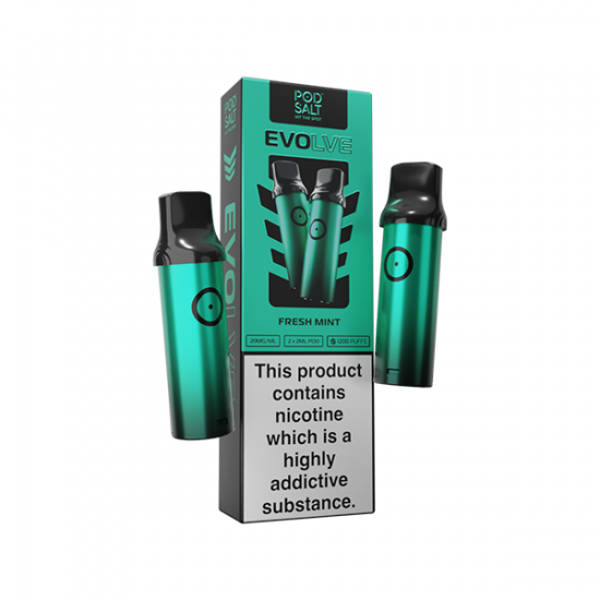 20mg Pod Salt Evolve Pods 2ml - 600 Puffs - Flavour: Fresh Mint