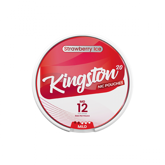 12mg Kingston Nicotine Pouches - 20 Pouches - Flavour: Strawberry Ice