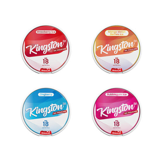 18mg Kingston Nicotine Pouches - 20 Pouches - Flavour: Bubblegum Ice