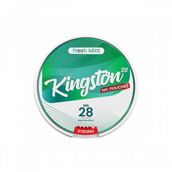 28mg Kingston Nicotine Pouches - 20 Pouches - Flavour: Fresh Mint