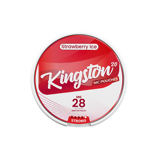 28mg Kingston Nicotine Pouches - 20 Pouches - Flavour: Strawberry Ice