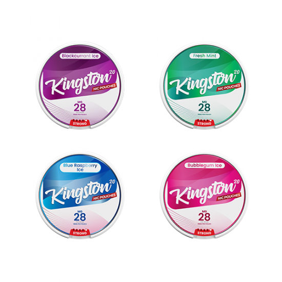 28mg Kingston Nicotine Pouches - 20 Pouches - Flavour: Zingberry