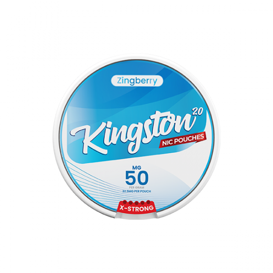 50mg Kingston Nicotine Pouches - 20 Pouches - Flavour: Zingberry