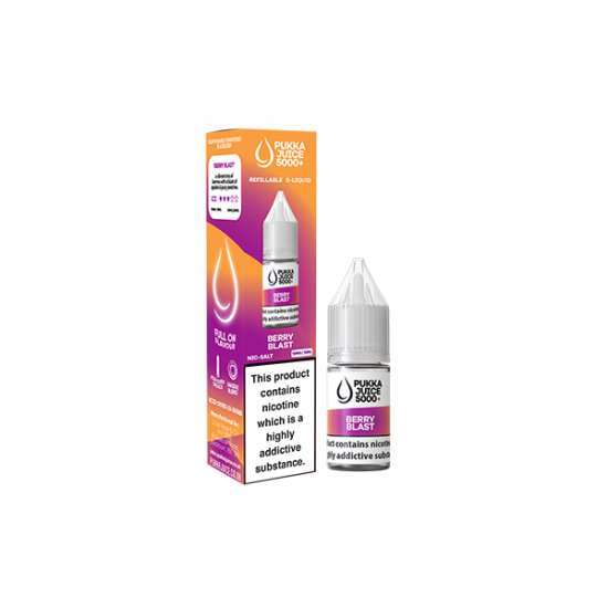 20mg Pukka Juice 5000+ 10ml Nic Salt (50VG/50PG) - Flavour: Berry Blast