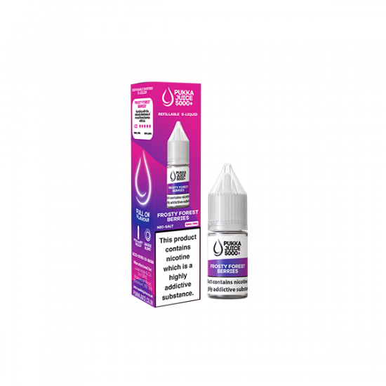 20mg Pukka Juice 5000+ 10ml Nic Salt (50VG/50PG) - Flavour: Frosty Forest Berries