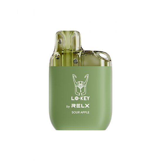 20mg RELX Lo-key Disposable Vape 600 Puffs - Flavour: Sour Apple