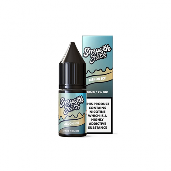 20mg Smooth Salts Nic Salt 10ml (50VG/50PG) - Flavour: Melon Ice