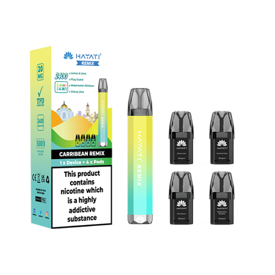 20mg Hayati Remix 4in1 2400 Pod Kit 2400 Puffs - Flavour: California Remix