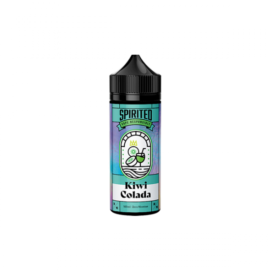 0mg  Spirited By Fantasi 100ml Shortfill (70VG/30PG) - Flavour: Kiwi Colada