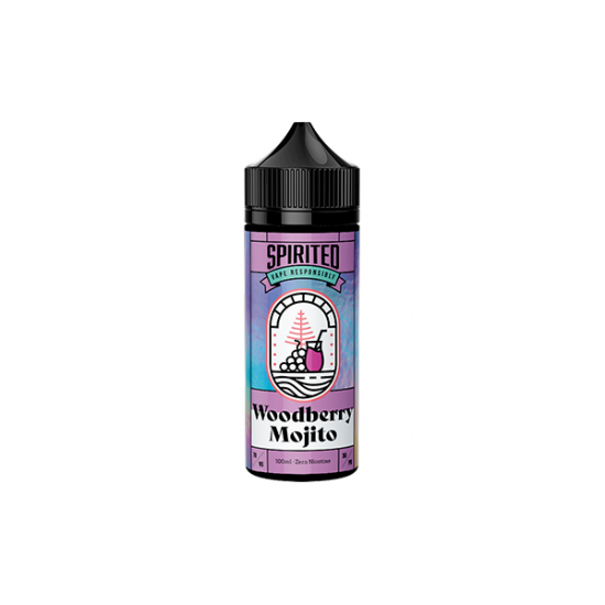 0mg  Spirited By Fantasi 100ml Shortfill (70VG/30PG) - Flavour: Woodberry Mojito