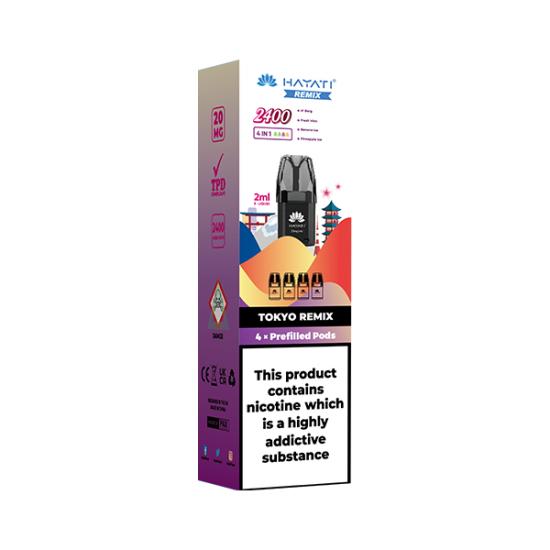 20mg Hayati Remix 2400 Replacement Pods 2400 Puffs - Flavour: Tokyo Remix