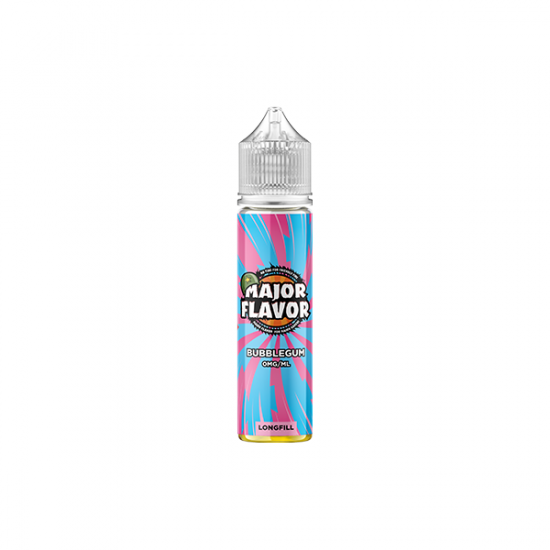 0mg Major Flavor 50ml Longfill (100PG) - Flavour: Bubblegum