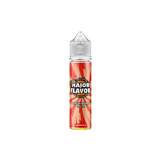 0mg Major Flavor 50ml Longfill (100PG) - Flavour: Peach-Berry