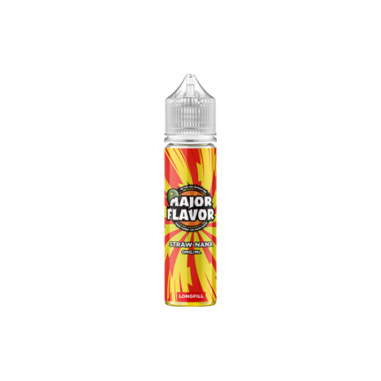 0mg Major Flavor 50ml Longfill (100PG) - Flavour: Straw-Nana