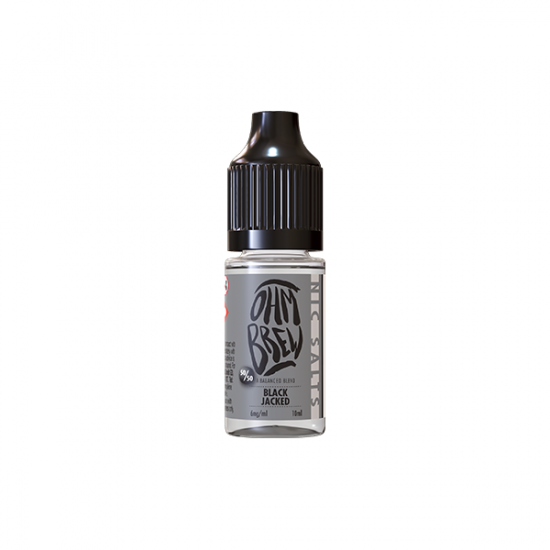 3mg Ohm Brew Balanced Blend 10ml Nic Salts (50VG/50PG) - Flavour: Black Jacked