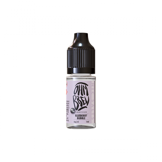 3mg Ohm Brew Balanced Blend 10ml Nic Salts (50VG/50PG) - Flavour: Blueberry Bubble