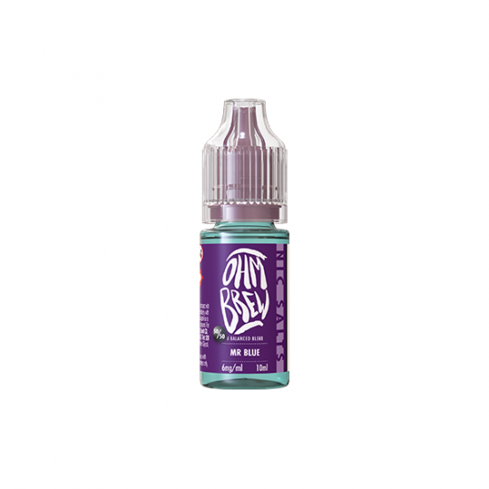 3mg Ohm Brew Balanced Blend 10ml Nic Salts (50VG/50PG) - Flavour: Mr Blue