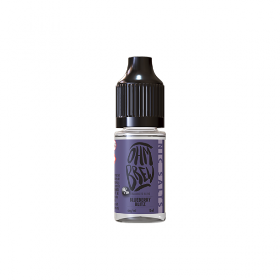 3mg Ohm Brew Balanced Blend 10ml Nic Salts (50VG/50PG) - Flavour: Blueberry Blitz