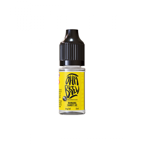 3mg Ohm Brew Balanced Blend 10ml Nic Salts (50VG/50PG) - Flavour: Banana Candy Ice