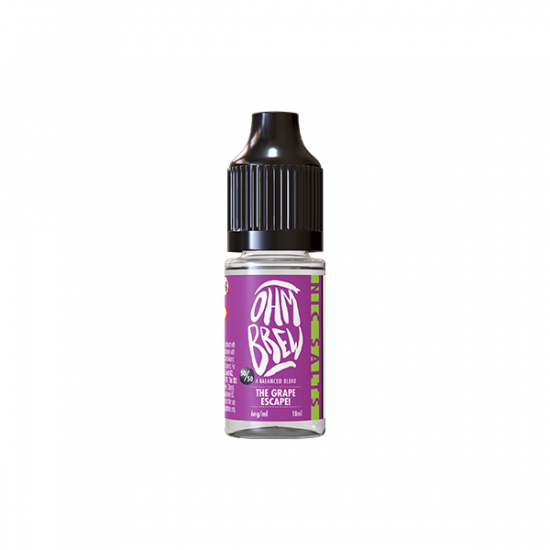 3mg Ohm Brew Balanced Blend 10ml Nic Salts (50VG/50PG) - Flavour: The Grape Escape