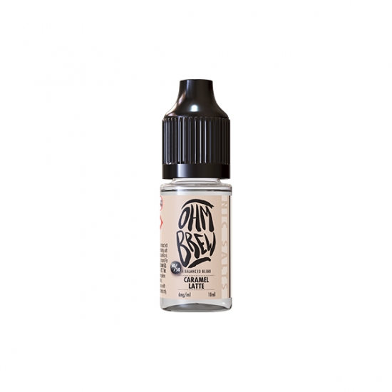 3mg Ohm Brew Balanced Blend 10ml Nic Salts (50VG/50PG) - Flavour: Caramel Latte