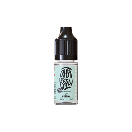 3mg Ohm Brew Balanced Blend 10ml Nic Salts (50VG/50PG) - Flavour: Ice Menthol